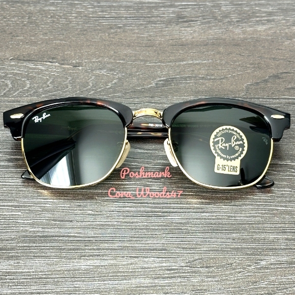 RayBan Clubmaster Green Lenses RB3016 Tortoise Frame Unisex New - Picture 6 of 17